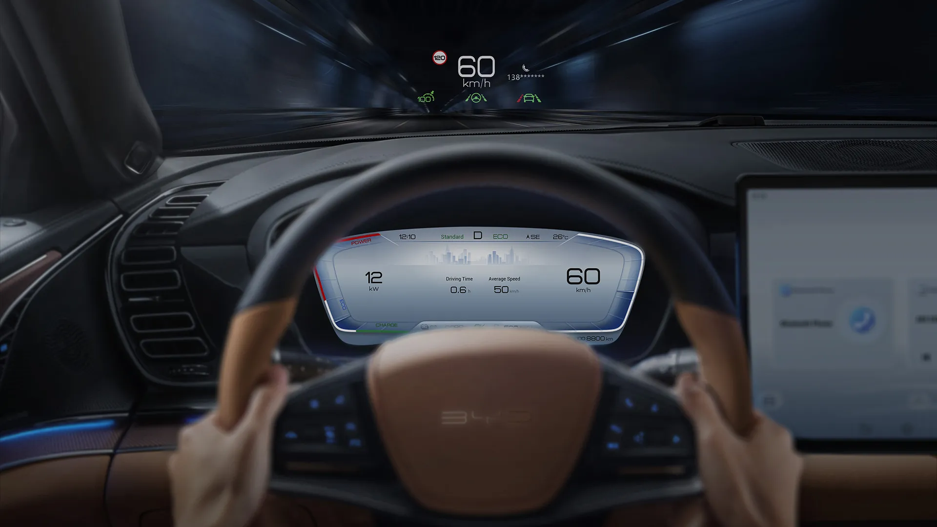 BYD HAN EV ghế lái - thiết kế ergonomic cao cấp